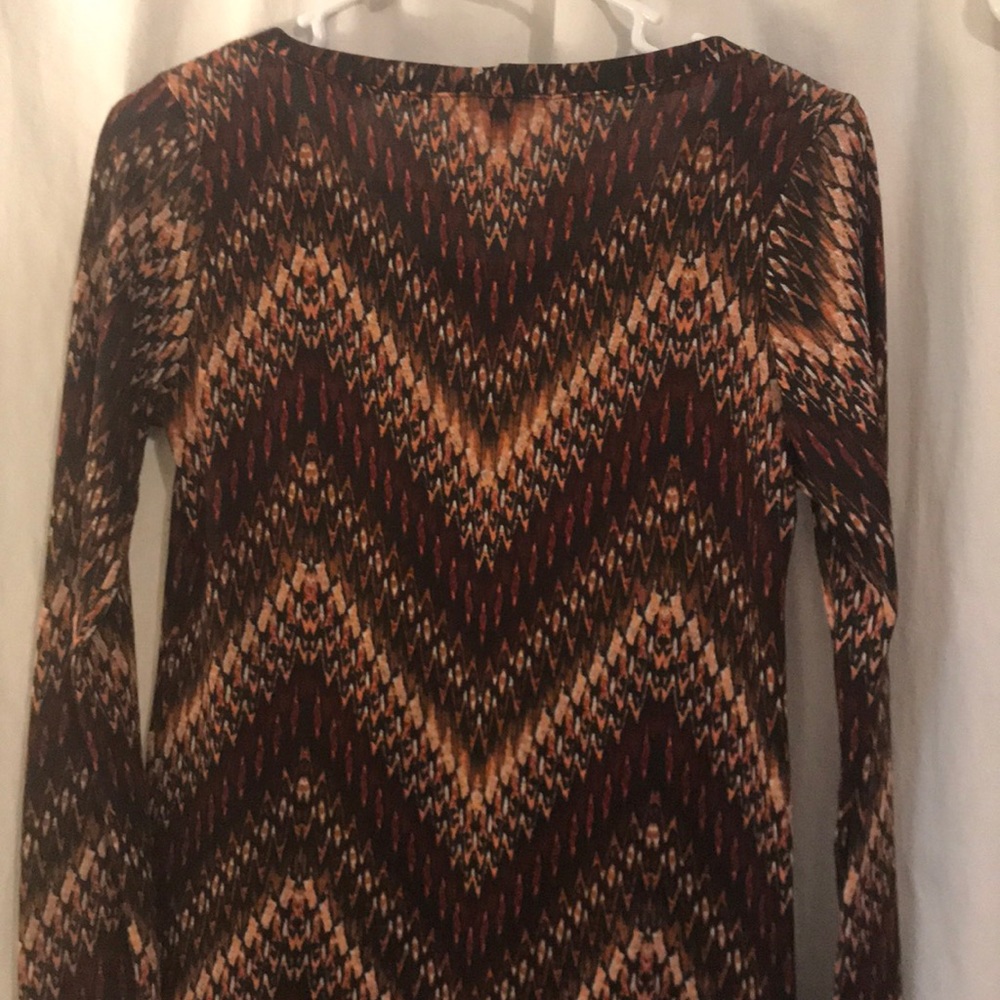 Long brown patterned top - Picture 4 of 4